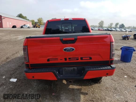 2018 Ford F-150 XL with VIN 1FTEW1E5XJFC84430, listed as a Copart auction lot 81573385 with 75,028 mi miles and Salvage title. Bid and sale history available at DreamBid. Image 6.