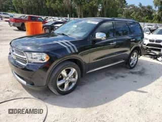 2012 Dodge Durango Citadel with VIN 1C4RDHEG1CC144465, listed as a Copart auction lot 80681145 with 66,307 mi miles and Salvage title. Bid and sale history available at DreamBid. Image 1.