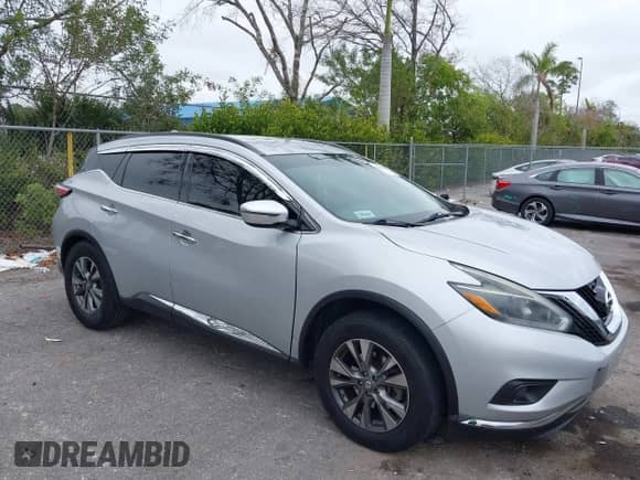 2018 Nissan Murano SV с VIN 5N1AZ2MGXJN138318, выставлен на аукционе IAAI как лот 41332561 с пробегом 104 067 миль миль и . История ставок и продаж доступна на DreamBid. Изображение 1.