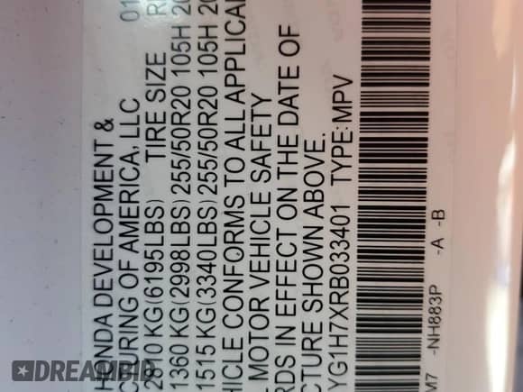 2024 Honda Pilot Touring with VIN 5FNYG1H7XRB033401, listed as a Copart auction lot 72070425 with 40,000 mi miles and Salvage title. Bid and sale history available at DreamBid. Image 13.