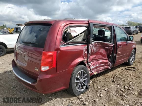 2017 Dodge Grand Caravan SXT with VIN 2C4RDGCG7HR791898, listed as a Copart auction lot 81711215 with 97,311 mi miles and Salvage title. Bid and sale history available at DreamBid. Image 3.