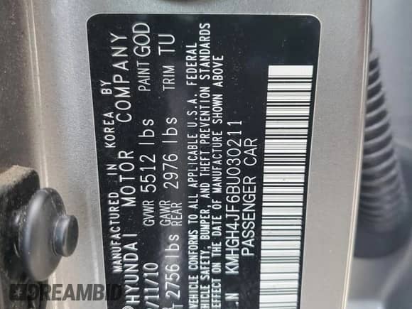 2011 Hyundai Equus Ultimate z VIN KMHGH4JF6BU030211, wystawiony jako Copart lot #47643285 z przebiegiem 95 045 mil mil oraz Szkoda całkowita • Salvage title. Historia ofert i sprzedaży dostępna na DreamBid. Obrazek 12.