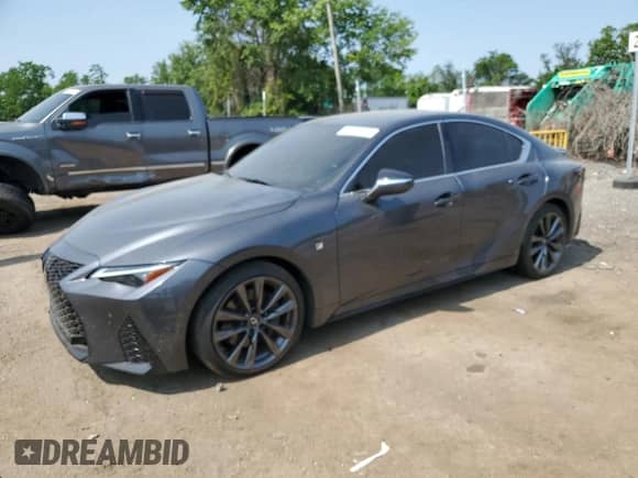 2022 Lexus IS 350 F Sport z VIN JTHGZ1E23N5025052, wystawiony jako Copart lot #60149655 z przebiegiem Nie podano mil oraz Szkoda całkowita • Salvage title. Historia ofert i sprzedaży dostępna na DreamBid. Obrazek 1.