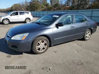 2007 Honda Accord EX с VIN 1HGCM56777A171076, выставлен на аукционе Copart как лот 86664905 с пробегом 123 481 миль миль и Списание • Salvage title. История ставок и продаж доступна на DreamBid. Изображение 1.