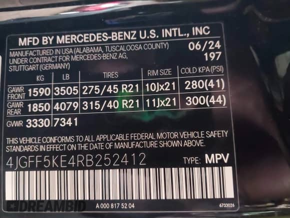 2024 Mercedes-Benz GLS 450 z VIN 4JGFF5KE4RB252412, wystawiony jako IAAI lot #42345604 z przebiegiem 6 137 mil mil oraz . Historia ofert i sprzedaży dostępna na DreamBid. Obrazek 9.