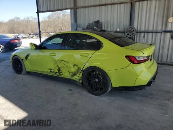 2023 BMW M3 с VIN WBS53AY05PFP21423, выставлен на аукционе Copart как лот 48802515 с пробегом 11 463 миль миль и Списание • Salvage title. История ставок и продаж доступна на DreamBid. Изображение 2.