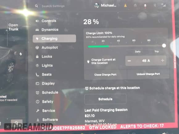 2023 Tesla Model Y Long Range with VIN 7SAYGDEE7PF825882, listed as a IAAI auction lot 42975990 with 44,109 mi miles and . Bid and sale history available at DreamBid. Image 18.