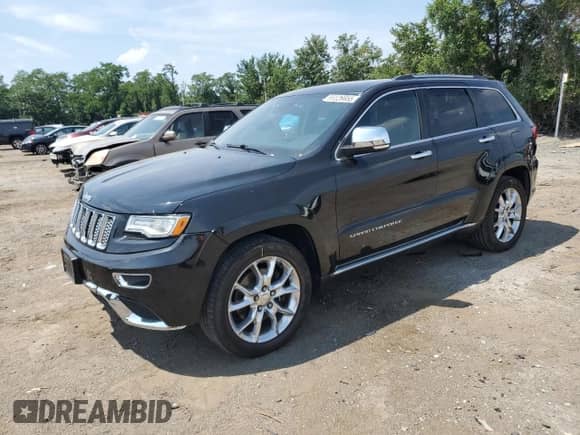 2014 Jeep Grand Cherokee Summit with VIN 1C4RJFJT4EC508994, listed as a Copart auction lot 66526655 with 107,657 mi miles and Salvage title. Bid and sale history available at DreamBid. Image 1.