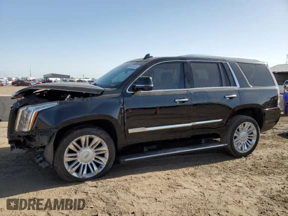 2017 Cadillac Escalade Platinum with VIN 1GYS4DKJ8HR314197, listed as a Copart auction lot 56509365 with 148,400 mi miles and Salvage title. Bid and sale history available at DreamBid. Image 1.