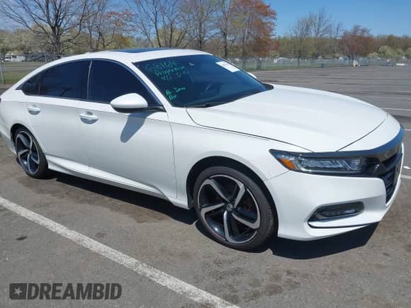 2019 Honda Accord Sport with VIN 1HGCV2F37KA016576, listed as a IAAI auction lot 42077393 with 72,047 mi miles and . Bid and sale history available at DreamBid. Image 1.