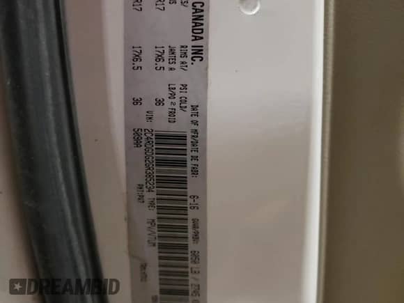2016 Dodge Grand Caravan Crew с VIN 2C4RDGDG2GR385234, выставлен на аукционе Copart как лот 50124825 с пробегом 214 823 миль миль и Чистый • Clean title. История ставок и продаж доступна на DreamBid. Изображение 14.