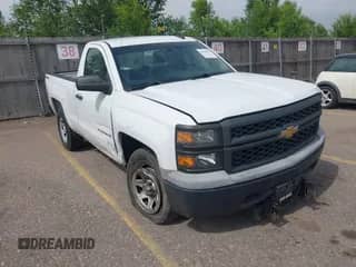 2015 Chevrolet Silverado 1500 Work Truck z VIN 1GCNKPEC9FZ438340, wystawiony jako IAAI lot #42568767 z przebiegiem 164 168 mil mil oraz . Historia ofert i sprzedaży dostępna na DreamBid. Obrazek 1.