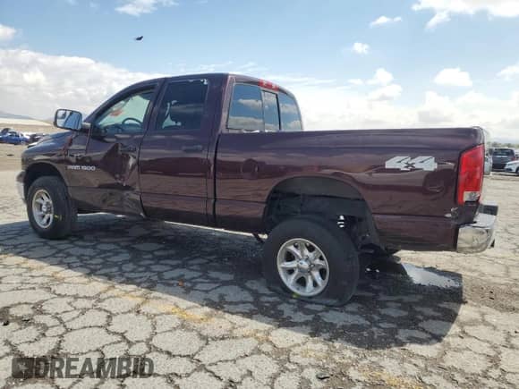 2005 Dodge 1500 SLT with VIN 1D7HU18N85S282290, listed as a Copart auction lot 56008055 with 139,105 mi miles and Salvage title. Bid and sale history available at DreamBid. Image 2.