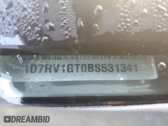 2011 Ram 1500 Sport with VIN 1D7RV1GT0BS531341, listed as a Copart auction lot 63597625 with 171,839 mi miles and Salvage title. Bid and sale history available at DreamBid. Image 12.