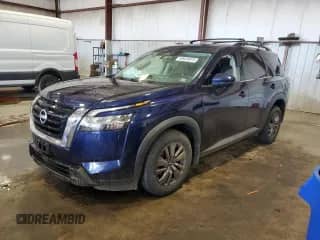2022 Nissan Pathfinder SV with VIN 5N1DR3BC0NC207201, listed as a Copart auction lot 69628075 with 61,295 mi miles and Salvage title. Bid and sale history available at DreamBid. Image 1.