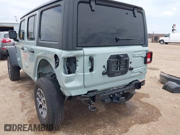 2024 Jeep Wrangler Sport S z VIN 1C4PJXDN6RW296839, wystawiony jako IAAI lot #42389476 z przebiegiem 14 069 mil mil oraz . Historia ofert i sprzedaży dostępna na DreamBid. Obrazek 6.