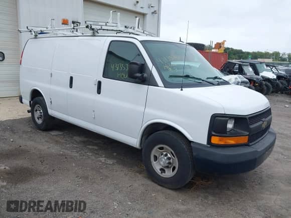 2015 Chevrolet Express Cargo with VIN 1GCWGFCF0F1158866, listed as a IAAI auction lot 43135361 with 132,483 mi miles and . Bid and sale history available at DreamBid. Image 1.