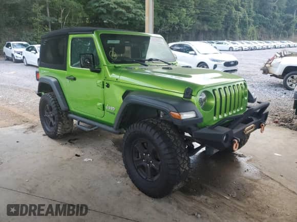2018 Jeep Wrangler Sport with VIN 1C4GJXAG4JW316712, listed as a Copart auction lot 62000835 with 80,027 mi miles and Salvage title. Bid and sale history available at DreamBid. Image 4.