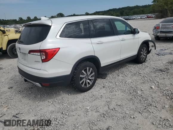 2020 Honda Pilot EX-L z VIN 5FNYF6H50LB060421, wystawiony jako Copart lot #80111525 z przebiegiem 58 305 mil mil oraz Szkoda całkowita • Salvage title. Historia ofert i sprzedaży dostępna na DreamBid. Obrazek 3.