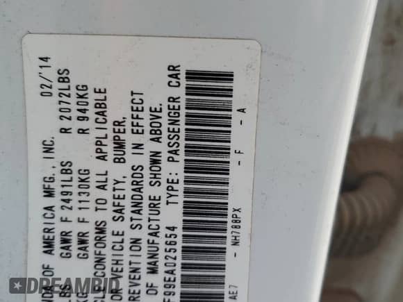 2014 Honda Accord Touring with VIN 1HGCR3F99EA025654, listed as a Copart auction lot 85725835 with 232,998 mi miles and Salvage title. Bid and sale history available at DreamBid. Image 12.