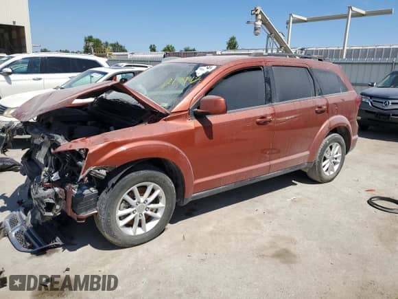 2014 Dodge Journey SXT with VIN 3C4PDCBG5ET217942, listed as a Copart auction lot 70757975 with 185,222 mi miles and Salvage title. Bid and sale history available at DreamBid. Image 1.