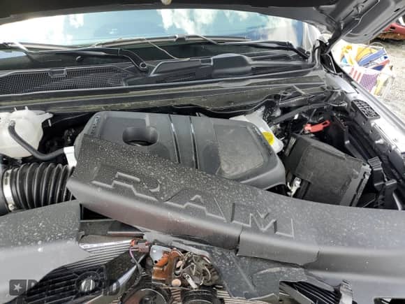 2025 Ram 1500 Warlock with VIN 1C6SRFGP0SN669726, listed as a Copart auction lot 52886315 with 1,204 mi miles and Salvage title. Bid and sale history available at DreamBid. Image 12.