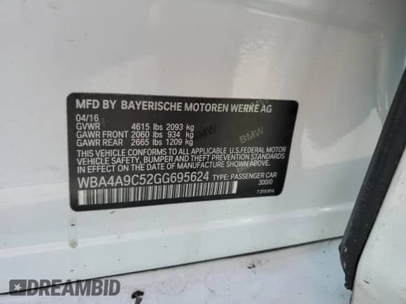 2016 BMW 4 Series 428i с VIN WBA4A9C52GG695624, выставлен на аукционе Copart как лот 86829895 с пробегом 96 073 миль миль и На запчасти • Non repairable. История ставок и продаж доступна на DreamBid. Изображение 13.