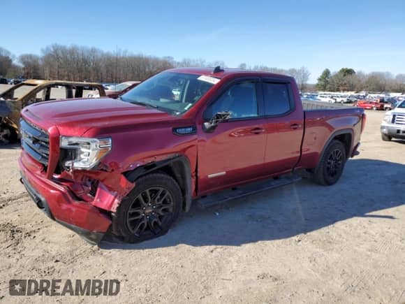 2020 GMC Sierra 1500 Elevation with VIN 1GTR9CED5LZ322482, listed as a Copart auction lot 87400034 with 106,930 mi miles and Salvage title. Bid and sale history available at DreamBid. Image 1.