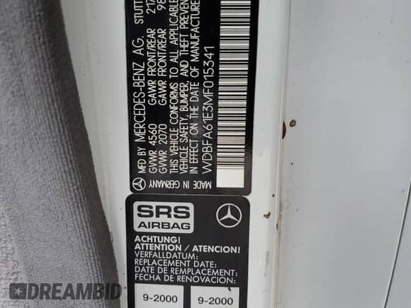 1991 Mercedes-Benz 300 с VIN WDBFA61E3MF015341, выставлен на аукционе Copart как лот 49173335 с пробегом 160 319 миль миль и Чистый • Clean title. История ставок и продаж доступна на DreamBid. Изображение 12.