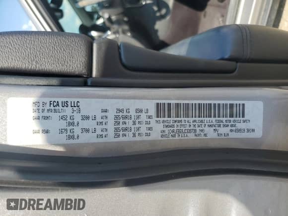 2018 Jeep Grand Cherokee Sterling с VIN 1C4RJEBG9JC339738, выставлен на аукционе Copart как лот 69263145 с пробегом 92 247 миль миль и Списание • Salvage title. История ставок и продаж доступна на DreamBid. Изображение 12.