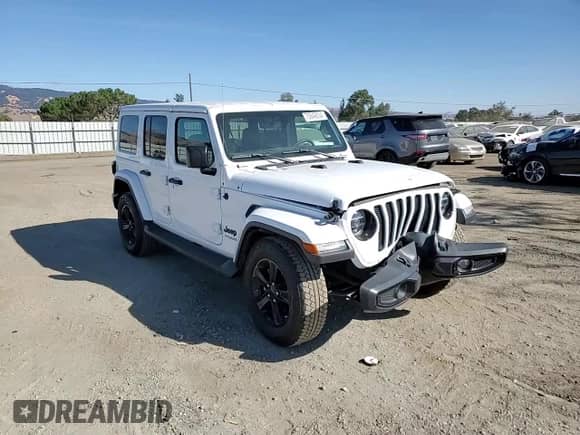 2022 Jeep Wrangler Unlimited Sahara Altitude with VIN 1C4HJXEG1NW235753, listed as a Copart auction lot 75942634 with 16,771 mi miles and Salvage title. Bid and sale history available at DreamBid. Image 12.