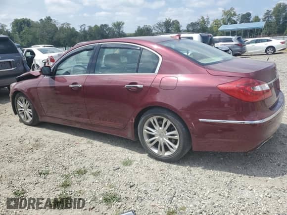 2013 Hyundai Genesis 3.8L z VIN KMHGC4DD7DU221907, wystawiony jako Copart lot #68368624 z przebiegiem 118 708 mil mil oraz Czysty tytuł • Clean title. Historia ofert i sprzedaży dostępna na DreamBid. Obrazek 2.