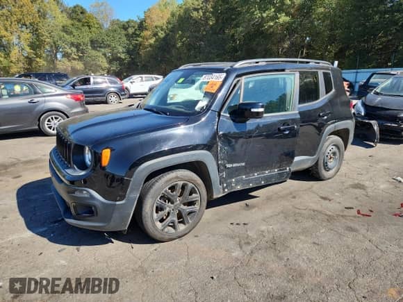 2018 Jeep Renegade Latitude with VIN ZACCJABB3JPG85704, listed as a Copart auction lot 87034165 with 126,288 mi miles and Salvage title. Bid and sale history available at DreamBid. Image 1.