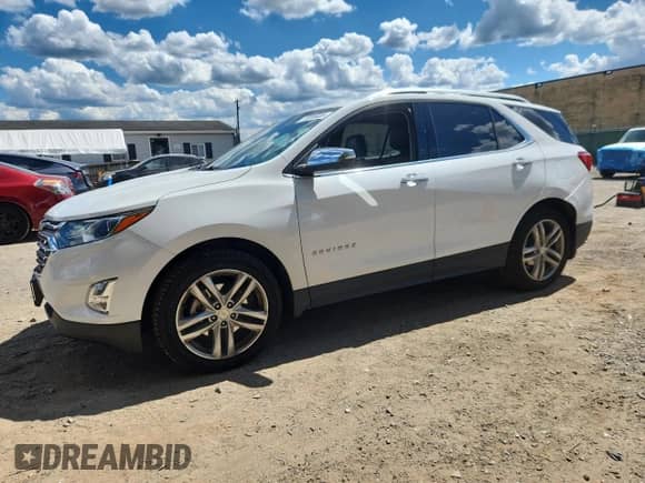 2019 Chevrolet Equinox Premier с VIN 3GNAXYEX9KS584454, выставлен на аукционе Copart как лот 70385805 с пробегом 65 980 миль миль и Списание • Salvage title. История ставок и продаж доступна на DreamBid. Изображение 1.