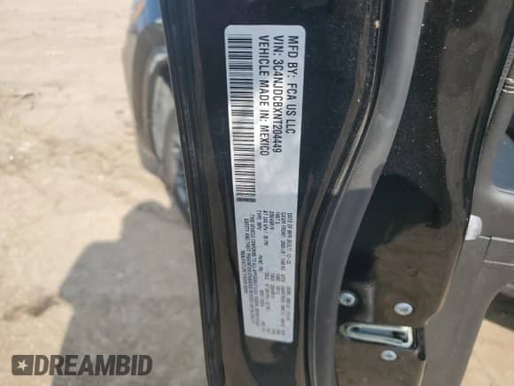 2022 Jeep Compass (RED) Edition with VIN 3C4NJDCBXNT204449, listed as a Copart auction lot 61567965 with 70,180 mi miles and Salvage title. Bid and sale history available at DreamBid. Image 13.