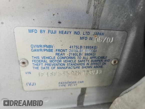 2002 Subaru Forester S with VIN JF1SF65692H723413, listed as a Copart auction lot 65161775 with 251,679 mi miles and Salvage title. Bid and sale history available at DreamBid. Image 12.