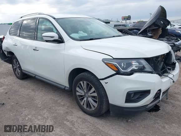 2019 Nissan Pathfinder SL with VIN 5N1DR2MN1KC633077, listed as a IAAI auction lot 41065186 with 97,451 mi miles and . Bid and sale history available at DreamBid. Image 1.