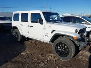 2024 Jeep Wrangler Sahara z VIN 1C4RJXP63RW291806, wystawiony jako IAAI lot #43550837 z przebiegiem 35 336 mil mil oraz . Historia ofert i sprzedaży dostępna na DreamBid. Obrazek 1.