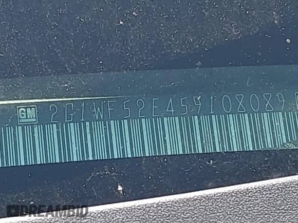 2005 Chevrolet Impala с VIN 2G1WF52E459108089, выставлен на аукционе IAAI как лот 43271061 с пробегом 252 486 миль миль и . История ставок и продаж доступна на DreamBid. Изображение 9.