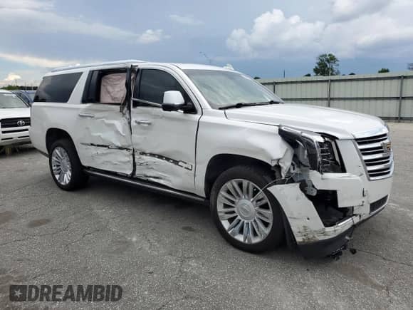 2020 Cadillac Escalade ESV Platinum with VIN 1GYS4KKJ2LR111688, listed as a Copart auction lot 56800765 with 78,146 mi miles and Salvage title. Bid and sale history available at DreamBid. Image 4.
