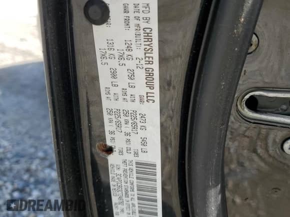 2012 Dodge Journey SXT z VIN 3C4PDCBG3CT248782, wystawiony jako Copart lot #80945365 z przebiegiem Nie podano mil oraz Czysty tytuł • Clean title. Historia ofert i sprzedaży dostępna na DreamBid. Obrazek 13.