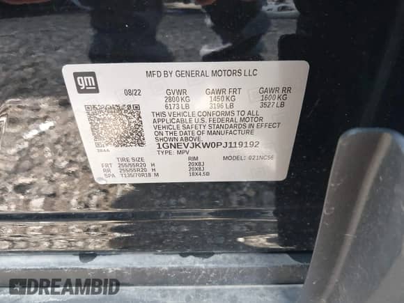 2023 Chevrolet Traverse RS с VIN 1GNEVJKW0PJ119192, выставлен на аукционе IAAI как лот 42202135 с пробегом 26 475 миль миль и . История ставок и продаж доступна на DreamBid. Изображение 9.