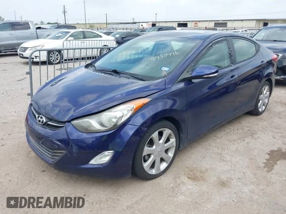 2013 Hyundai Elantra Limited with VIN 5NPDH4AEXDH369923, listed as a IAAI auction lot 41950446 with 93,991 mi miles and . Bid and sale history available at DreamBid. Image 2.