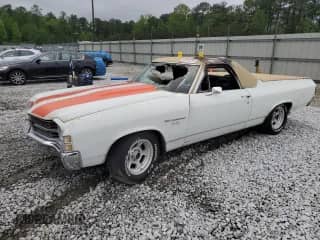 1971 Chevrolet El Camino с VIN 136801L126108, выставлен на аукционе Copart как лот 52032275 с пробегом Не указан миль и На запчасти • Non repairable. История ставок и продаж доступна на DreamBid. Изображение 1.