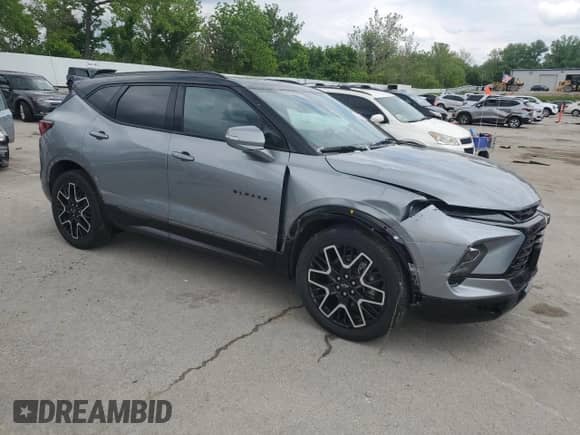 2024 Chevrolet Blazer RS with VIN 3GNKBERS9RS245171, listed as a Copart auction lot 55839285 with 9,083 mi miles and Salvage title. Bid and sale history available at DreamBid. Image 4.