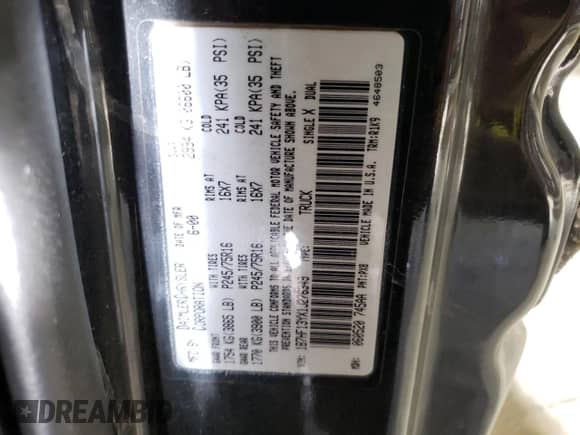 2001 Dodge 1500 с VIN 1B7HF13YX1J276349, выставлен на аукционе Copart как лот 41644455 с пробегом 109 285 миль миль и Списание • Salvage title. История ставок и продаж доступна на DreamBid. Изображение 12.