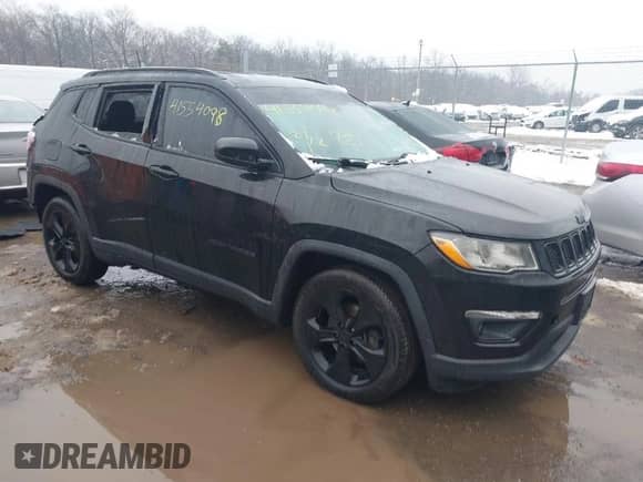 2020 Jeep Compass Latitude with VIN 3C4NJCBB5LT166329, listed as a IAAI auction lot 41554098 with 59,853 mi miles and . Bid and sale history available at DreamBid. Image 1.