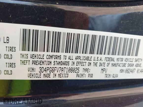 2010 Dodge Journey R/T z VIN 3D4PG6FV7AT108025, wystawiony jako IAAI lot #42591447 z przebiegiem 171 365 mil mil oraz . Historia ofert i sprzedaży dostępna na DreamBid. Obrazek 9.