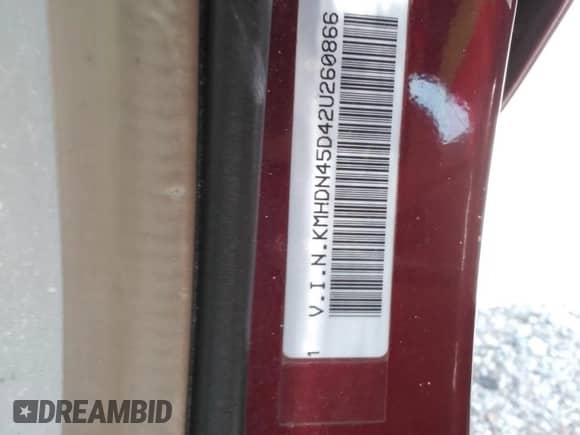 2002 Hyundai Elantra GLS с VIN KMHDN45D42U260866, выставлен на аукционе Copart как лот 68622235 с пробегом 102 350 миль миль и На запчасти • Non repairable. История ставок и продаж доступна на DreamBid. Изображение 12.