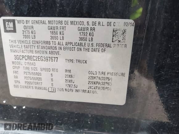 2014 Chevrolet Silverado 1500 LT z VIN 3GCPCREC2EG397677, wystawiony jako IAAI lot #42981190 z przebiegiem 188 995 mil mil oraz . Historia ofert i sprzedaży dostępna na DreamBid. Obrazek 9.